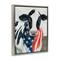 Stupell Industries Farm Cow American Flag Animal Floater Framed Art
